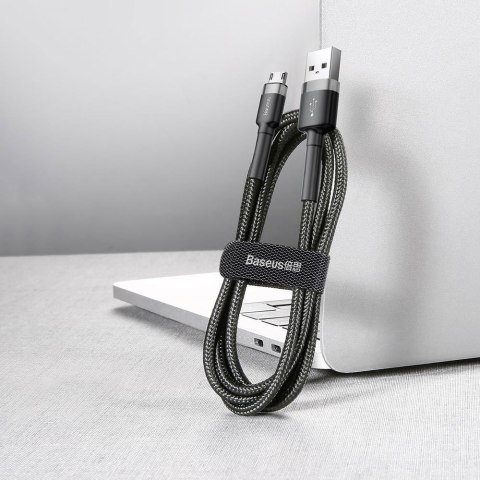 Baseus kabel Cafule USB - microUSB 0,5 m 2,4A szaro-czarny Baseus kabel Cafule USB - microUSB 0,5 m 2,4A szaro-czarny