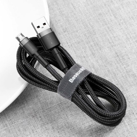Baseus kabel Cafule USB - microUSB 0,5 m 2,4A szaro-czarny Baseus kabel Cafule USB - microUSB 0,5 m 2,4A szaro-czarny