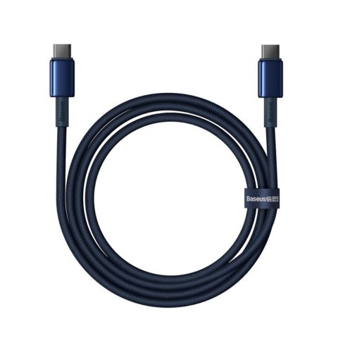 Baseus kabel Tungsten Gold Fast Charging Data Cable Type-C to Type-C 100W 1m niebieski Baseus kabel Tungsten Gold Fast Charging Data Cable Type-C to Type-C 100W 1m niebieski