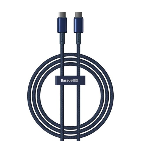 Baseus kabel Tungsten Gold Fast Charging Data Cable Type-C to Type-C 100W 1m niebieski Baseus kabel Tungsten Gold Fast Charging Data Cable Type-C to Type-C 100W 1m niebieski