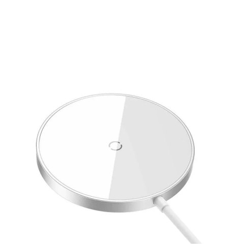 Baseus ładowarka indukcyjna Simple Mini 3 15W srebrna magnetyczna Baseus ładowarka indukcyjna Simple Mini 3 15W srebrna magnetyczna