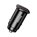 Baseus ładowarka samochodowa Square Metal 2x USB 30W QC 3.0 czarna Baseus ładowarka samochodowa Square Metal 2x USB 30W QC 3.0 czarna
