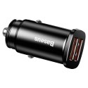 Baseus ładowarka samochodowa Square Metal 2x USB 30W QC 3.0 czarna Baseus ładowarka samochodowa Square Metal 2x USB 30W QC 3.0 czarna
