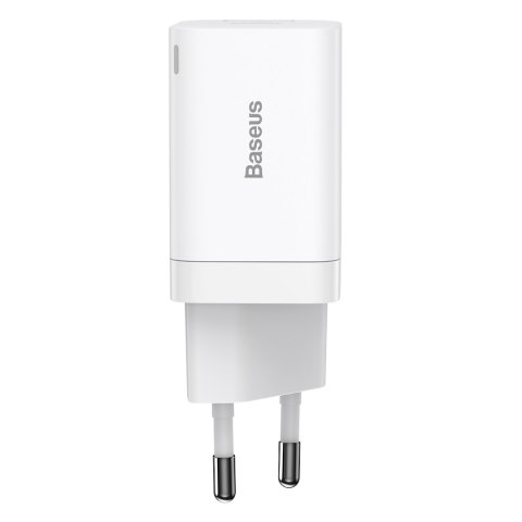 Baseus ładowarka sieciowa Super Si PD 30W 1x USB-C 1x USB biała Baseus ładowarka sieciowa Super Si PD 30W 1x USB-C 1x USB biała