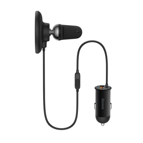 Baseus uchwyt samochodowy CW01 3w1 z funkcją ładowania bezprzewodowego 15W i ładowarką samochodową USB-C 25W czarny Baseus uchwyt samochodowy CW01 3w1 z funkcją ładowania bezprzewodowego 15W i ładowarką samochodową USB-C 25W czarny