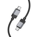 Kabel USB C do USB C Hoco 3A 60W 1 m X110 czarny Kabel USB C do USB C Hoco 3A 60W 1 m X110 czarny