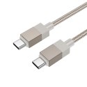 Kabel USB C do USB C Hoco 3A 60W 1 m X110 złoty Kabel USB C do USB C Hoco 3A 60W 1 m X110 złoty