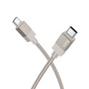Kabel USB C do USB C Hoco 3A 60W 1 m X110 złoty Kabel USB C do USB C Hoco 3A 60W 1 m X110 złoty