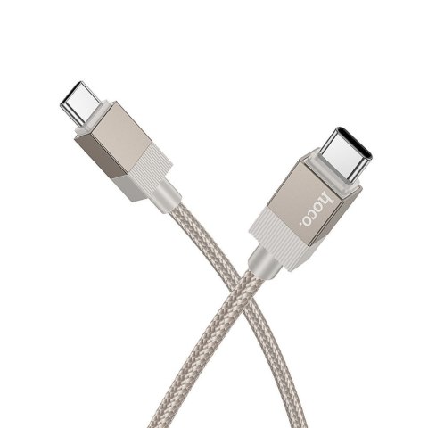 Kabel USB C do USB C Hoco 3A 60W 1 m X110 złoty Kabel USB C do USB C Hoco 3A 60W 1 m X110 złoty