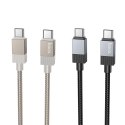 Kabel USB C do USB C Hoco 3A 60W 1 m X110 złoty Kabel USB C do USB C Hoco 3A 60W 1 m X110 złoty