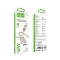 Kabel USB C do USB C Hoco 3A 60W 1 m X110 złoty Kabel USB C do USB C Hoco 3A 60W 1 m X110 złoty