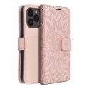 Kabura MEZZO Book do IPHONE 13 PRO MAX mandala złoty róż Kabura MEZZO Book do IPHONE 13 PRO MAX mandala złoty róż