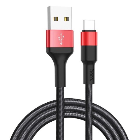 Kabel USB A do USB C Hoco 2A 1 m X26 czarno czerwony Kabel USB A do USB C Hoco 2A 1 m X26 czarno czerwony
