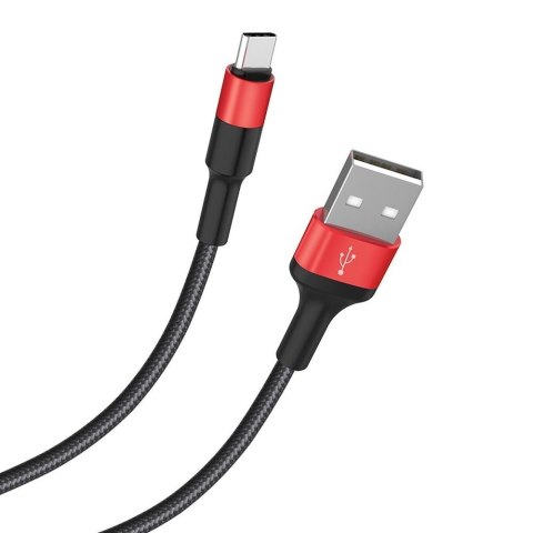 Kabel USB A do USB C Hoco 2A 1 m X26 czarno czerwony Kabel USB A do USB C Hoco 2A 1 m X26 czarno czerwony