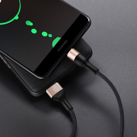 Kabel USB A do USB C Hoco 2A 1 m X26 czarno złoty Kabel USB A do USB C Hoco 2A 1 m X26 czarno złoty