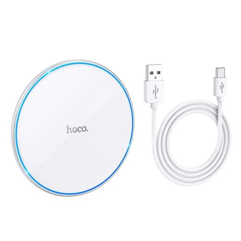 HOCO ładowarka indukcyjna z podświetleniem 2A 15W CW6 Pro biała HOCO ładowarka indukcyjna z podświetleniem 2A 15W CW6 Pro biała