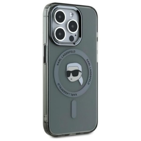 Karl Lagerfeld nakładka HC MagSafe IML Metal K. Head do iPhone 15 Pro 6,1" czarna