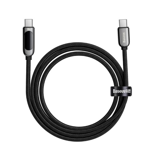 Kabel Baseus CATSK-C01 USB-C - USB-C PD QC 100W 5A 480Mb/s 2m - czarny Kabel Baseus CATSK-C01 USB-C - USB-C PD QC 100W 5A 480Mb/s 2m - czarny