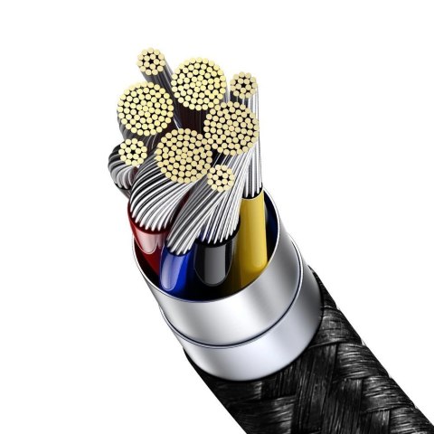 Kabel Baseus CATSK-C01 USB-C - USB-C PD QC 100W 5A 480Mb/s 2m - czarny Kabel Baseus CATSK-C01 USB-C - USB-C PD QC 100W 5A 480Mb/s 2m - czarny