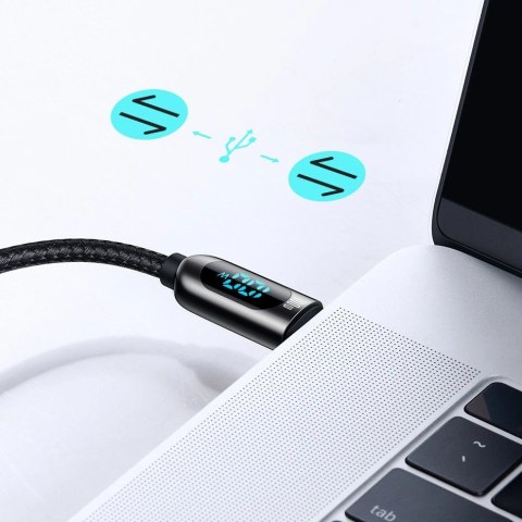 Kabel Baseus CATSK-C01 USB-C - USB-C PD QC 100W 5A 480Mb/s 2m - czarny Kabel Baseus CATSK-C01 USB-C - USB-C PD QC 100W 5A 480Mb/s 2m - czarny