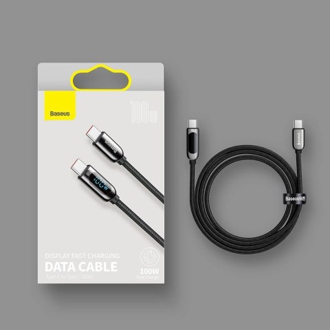 Kabel Baseus CATSK-C01 USB-C - USB-C PD QC 100W 5A 480Mb/s 2m - czarny Kabel Baseus CATSK-C01 USB-C - USB-C PD QC 100W 5A 480Mb/s 2m - czarny