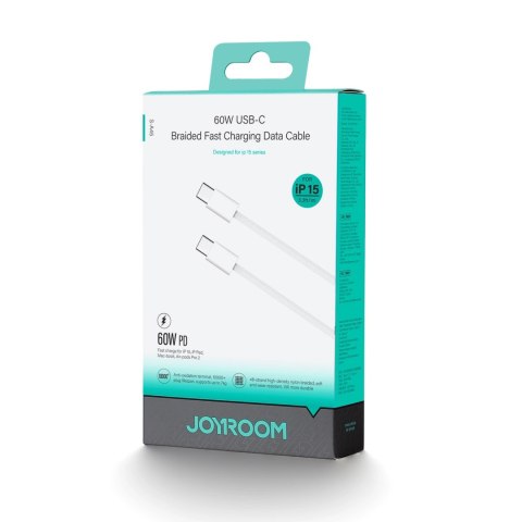 Kabel Joyroom Ben Series S-A45 USB-C / USB-C 60W 1 m - biały Kabel Joyroom Ben Series S-A45 USB-C / USB-C 60W 1 m - biały