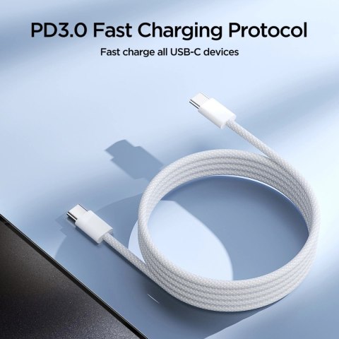 Kabel Joyroom Ben Series S-A45 USB-C / USB-C 60W 1 m - biały Kabel Joyroom Ben Series S-A45 USB-C / USB-C 60W 1 m - biały