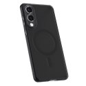 Etui Spigen Ultra Hybrid Mag z MagSafe na Samsung Galaxy S25 Edge - czarne półprzezroczyste