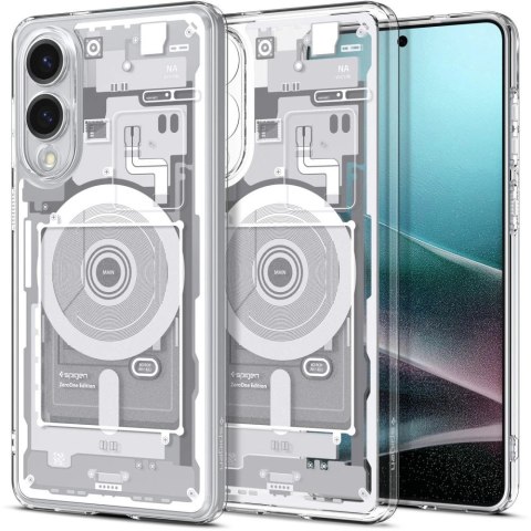 Etui Spigen Ultra Hybrid Mag z MagSafe na Samsung Galaxy S25 Edge z nadrukiem - białe Etui Spigen Ultra Hybrid Mag z MagSafe na Samsung Galaxy S25 Edge z nadrukiem - białe