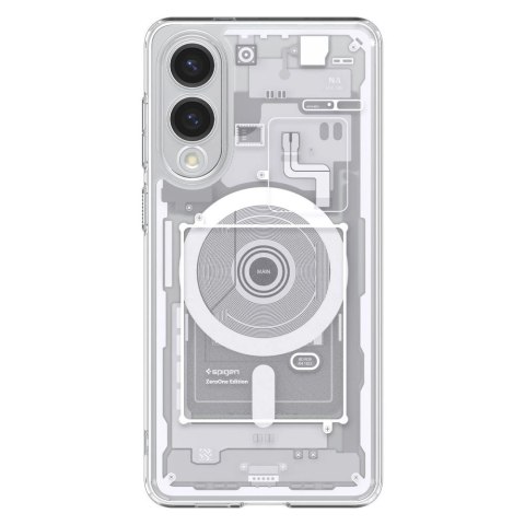 Etui Spigen Ultra Hybrid Mag z MagSafe na Samsung Galaxy S25 Edge z nadrukiem - białe Etui Spigen Ultra Hybrid Mag z MagSafe na Samsung Galaxy S25 Edge z nadrukiem - białe