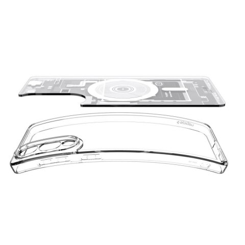 Etui Spigen Ultra Hybrid Mag z MagSafe na Samsung Galaxy S25 Edge z nadrukiem - białe Etui Spigen Ultra Hybrid Mag z MagSafe na Samsung Galaxy S25 Edge z nadrukiem - białe