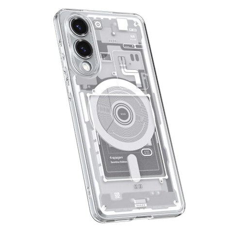 Etui Spigen Ultra Hybrid Mag z MagSafe na Samsung Galaxy S25 Edge z nadrukiem - białe Etui Spigen Ultra Hybrid Mag z MagSafe na Samsung Galaxy S25 Edge z nadrukiem - białe