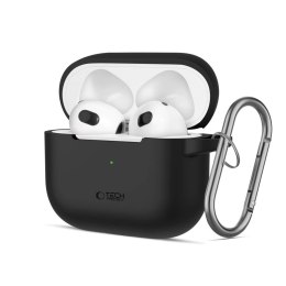 Etui Tech-Protect Silicone Hook na Apple AirPods 3 - czarne