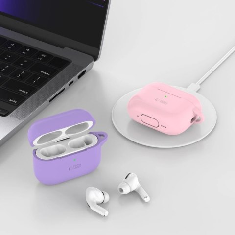 Etui Tech-Protect Silicone Hook na Apple AirPods Pro 1 / 2 - różowe Etui Tech-Protect Silicone Hook na Apple AirPods Pro 1 / 2 - różowe