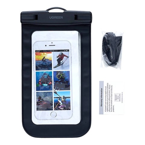 Etui wodoodporne Ugreen LP716 na telefon komórkowy z IPX8 - czarne Etui wodoodporne Ugreen LP716 na telefon komórkowy z IPX8 - czarne