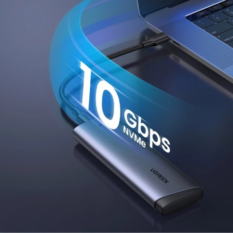 Obudowa na dysk Ugreen CM767 M.2 NVMe PCIe SSD - srebrna Obudowa na dysk Ugreen CM767 M.2 NVMe PCIe SSD - srebrna