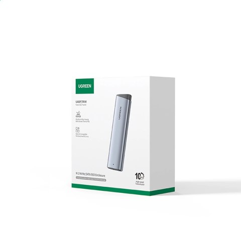 Obudowa na dysk Ugreen CM767 M.2 NVMe/SATA SSD - srebrna Obudowa na dysk Ugreen CM767 M.2 NVMe/SATA SSD - srebrna