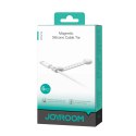 Opaska na kable Joyroom JR-ZS422 silikonowa, z magnesem, zestaw 6 sztuk - biała