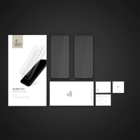 Szkło hartowane Tech-Protect Glass Fit+ 2-Pack na Motorola Moto G15 / G15 Power / G05 / E15 - czarne Szkło hartowane Tech-Protect Glass Fit+ 2-Pack na Motorola Moto G15 / G15 Power / G05 / E15 - czarne