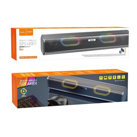 Głośnik bluetooth 2 x 5W 2,5h Hoco BS49 szary Głośnik bluetooth 2 x 5W 2,5h Hoco BS49 szary