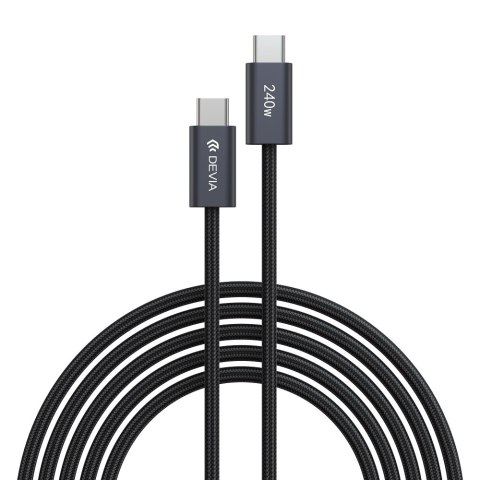 Devia kabel Extreme EC652 PD USB-C - USB-C 2,0 m 240W czarny Devia kabel Extreme EC652 PD USB-C - USB-C 2,0 m 240W czarny