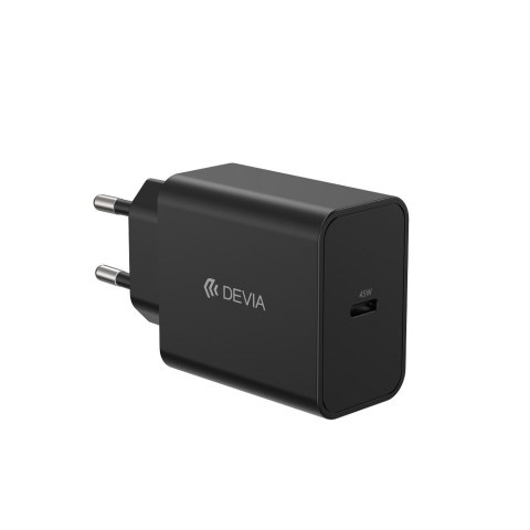 Devia ładowarka sieciowa Rocket PD 45W 1x USB-C czarna + kabel USB-C - USB-C Devia ładowarka sieciowa Rocket PD 45W 1x USB-C czarna + kabel USB-C - USB-C