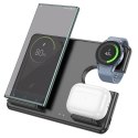 EOL HOCO ładowarka indukcyjna 3w1 kompatybilna z Samsung Watch 15W CQ2 czarna EOL HOCO ładowarka indukcyjna 3w1 kompatybilna z Samsung Watch 15W CQ2 czarna