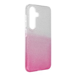 Futerał SHINING do SAMSUNG S25 transparentny różowy