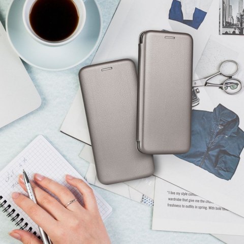 Kabura ELEGANCE Book do IPHONE 15 Pro Max stalowy Kabura ELEGANCE Book do IPHONE 15 Pro Max stalowy