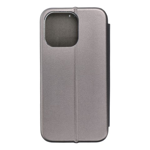 Kabura ELEGANCE Book do IPHONE 15 Pro Max stalowy Kabura ELEGANCE Book do IPHONE 15 Pro Max stalowy
