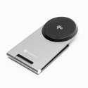 Ładowarka indukcyjna Forcell F-Energy Flip Charge USB C Qi2 15W zgodna z MagSafe srebrna #1
