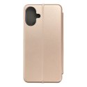 Kabura ELEGANCE Book do IPHONE 16 Plus złoty Kabura ELEGANCE Book do IPHONE 16 Plus złoty