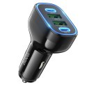 HOCO ładowarka samochodowa 2 x USB A + 2 x Typ C PD QC 72W NZ11 czarna