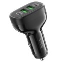 HOCO ładowarka samochodowa 2 x USB A + 2 x Typ C PD QC 72W NZ11 czarna